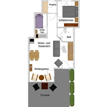 Appartamento Ferienwohnung 3 Im Fischerhaus Mit Wintergarten